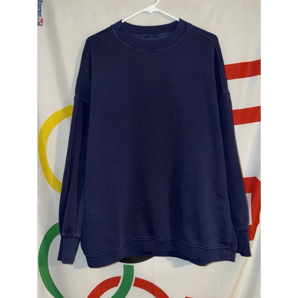 Aerie Sweatshirt Womens Medium Navy Blue Pullover Crewneck